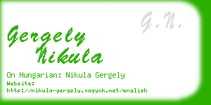 gergely nikula business card